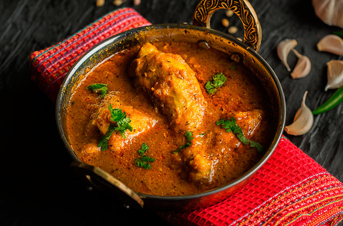 Pollo al curry estilo Andhra